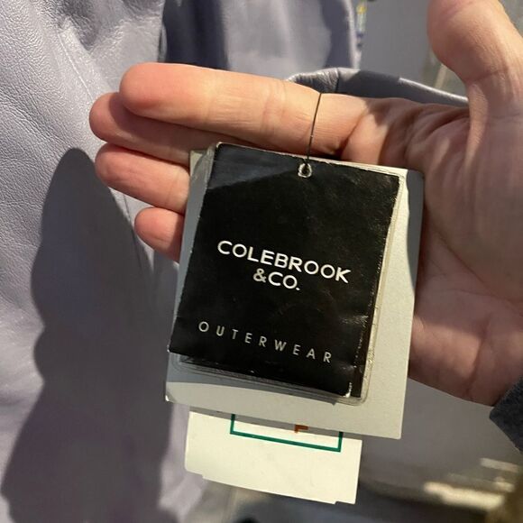 NWT COLEBROOK & CO LEATHER JACKET LARGE LAVENDER - Picture 2 of 5